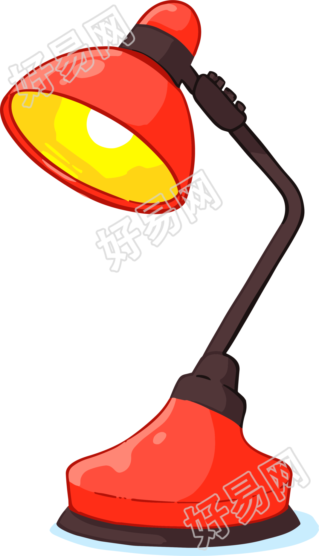 手绘平面插画台灯PNG素材