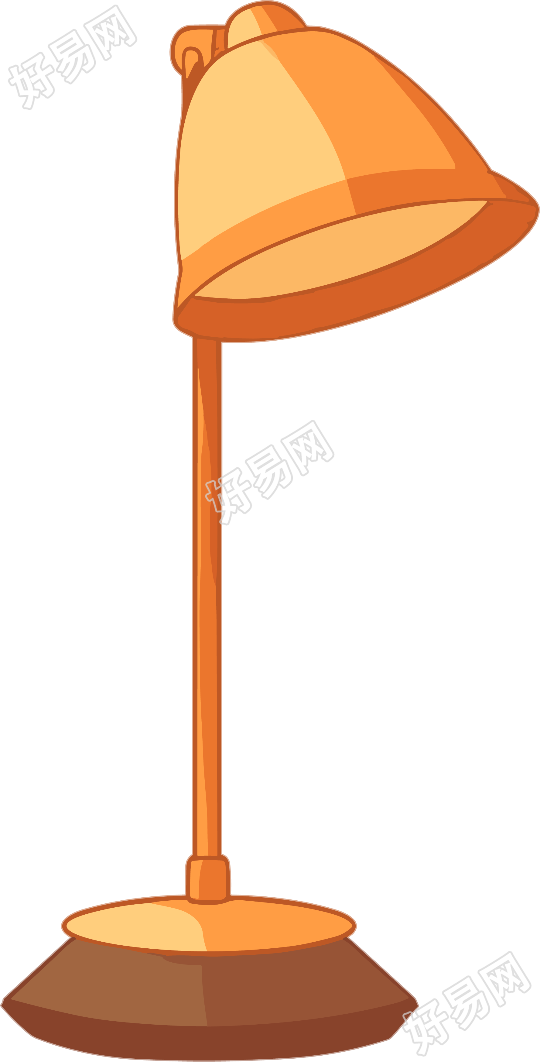 透明背景立式台灯插画素材