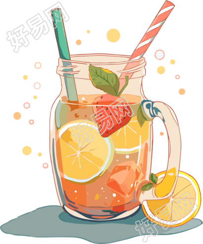 手绘插画饮品商业可用素材