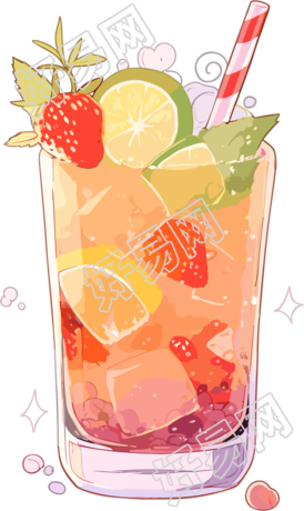 手绘插画饮料商用素材