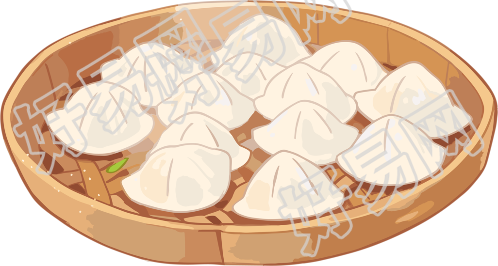 手绘美食饺子透明背景元素