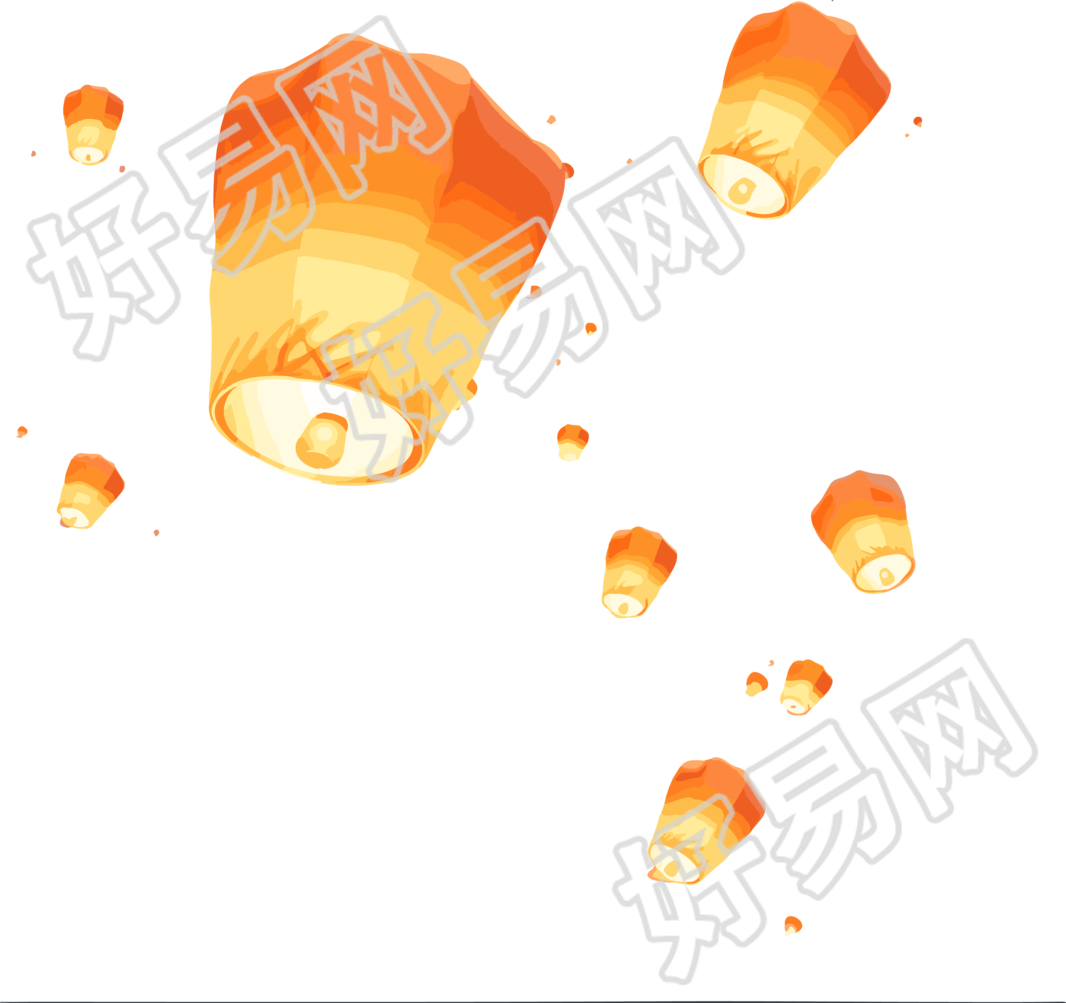 明亮橙色风筝动态图，Xu Beihong风格的3D光泽物体素材