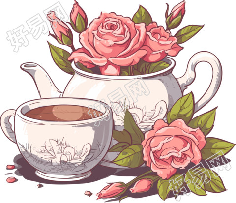 粉灰色风格的动态GIF插画设计素材