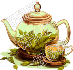 白色雏菊花茶壶自然与人工元素