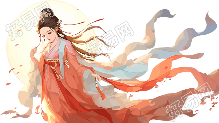 古风嫦娥仙子PNG素材