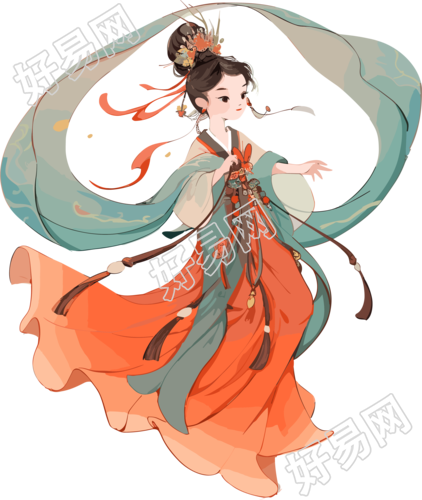 中国古风嫦娥仙子PNG图形素材