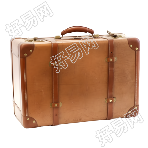 旧式手提行李箱透明背景PNG图形素材