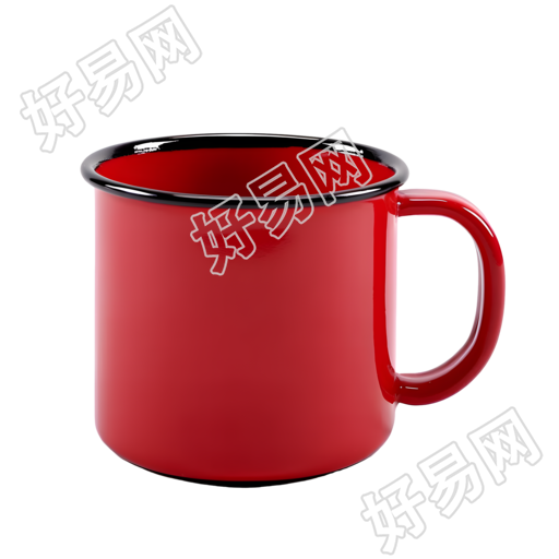 红瓷杯透明背景商用元素