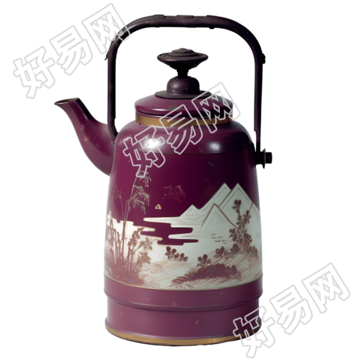 紫色水壶透明背景商用素材