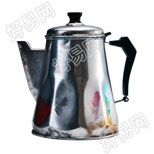 黑山学院风格的彩色咖啡壶插画设计插画