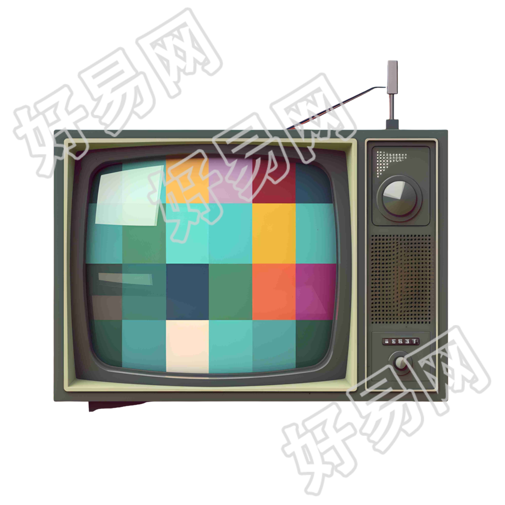 创意设计元素-经典电视机PNG素材