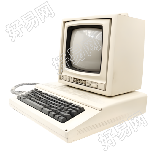 高清复古台式电脑图形素材