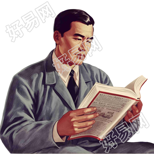 男子阅读创意设计元素PNG图形素材