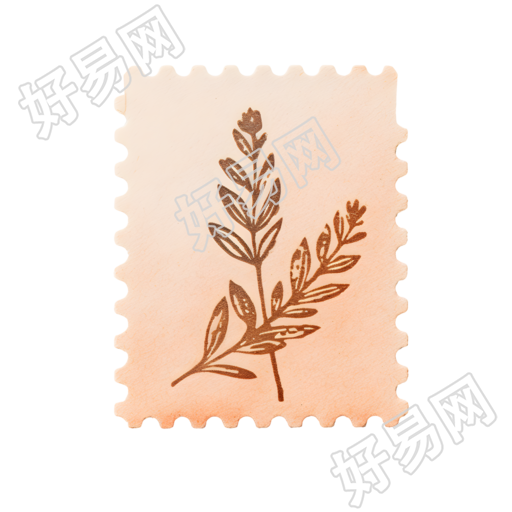 图案印章白色背景插画