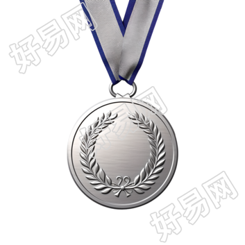 透明背景的银牌创意设计元素