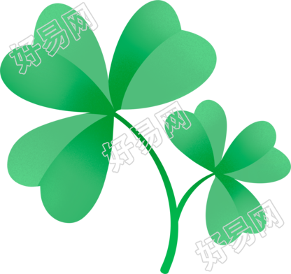 手绘三叶草可商用插图
