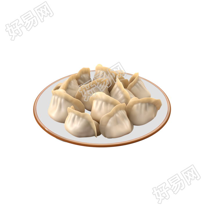 美味中式饺子商业设计插画