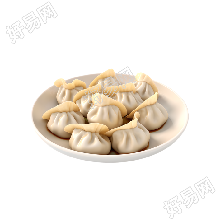 美味食品设计中国饺子素材