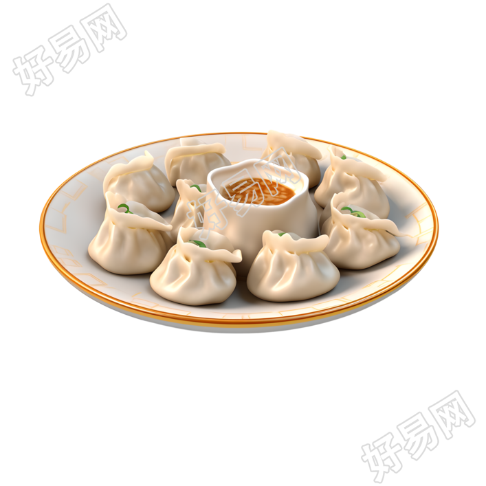 美味中式饺子PNG图形素材