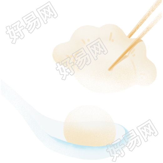 水饺和汤圆的图形素材