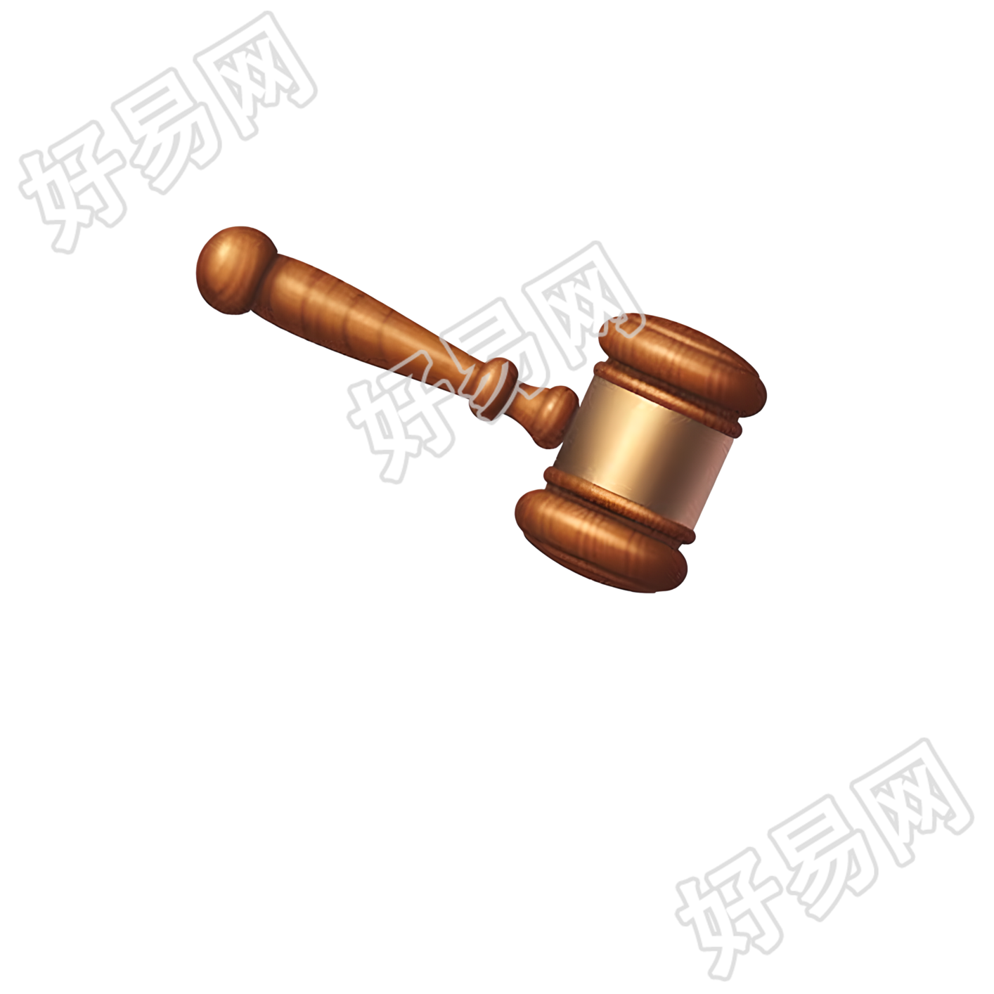 透明背景法槌创意素材