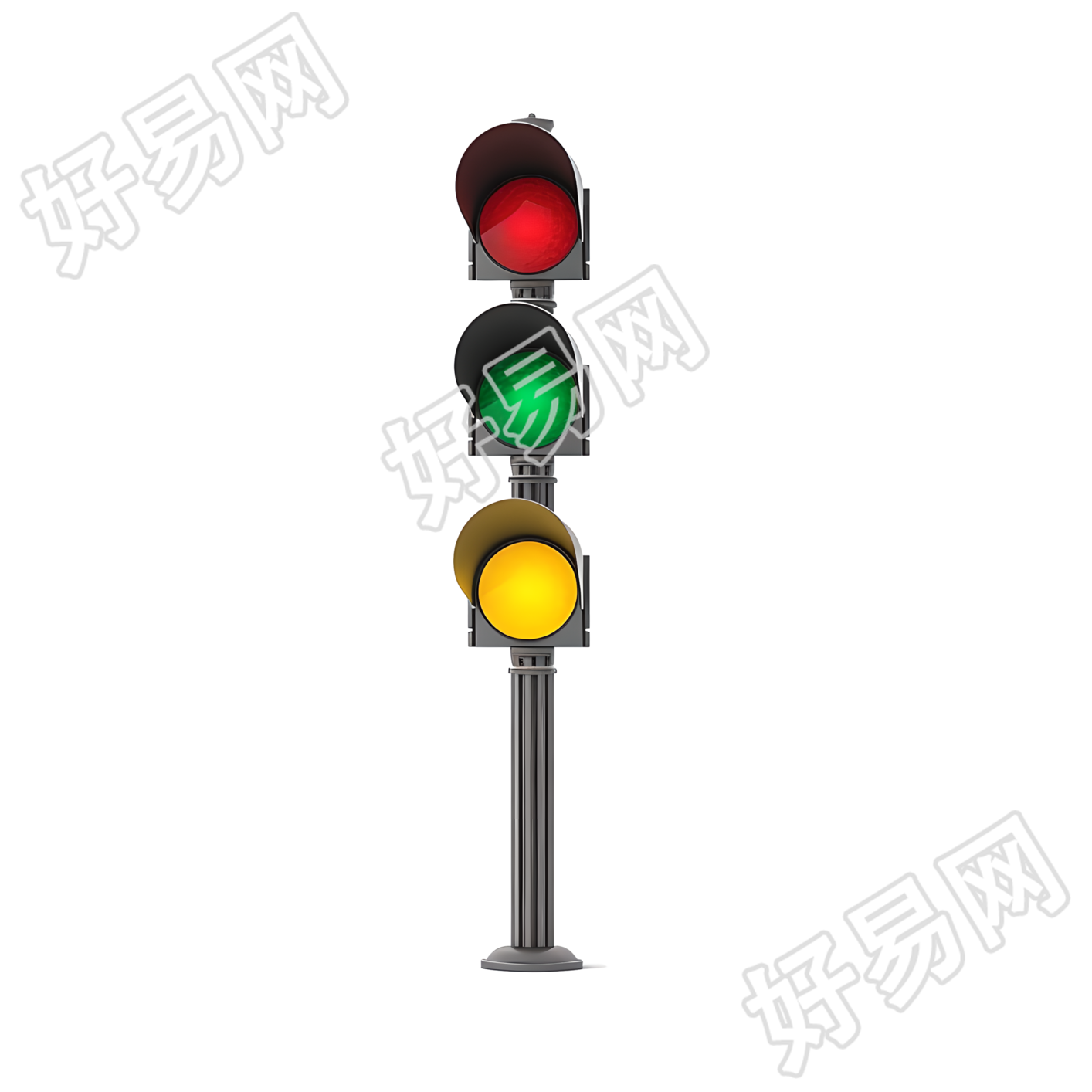 简单的交通信号灯PNG插图