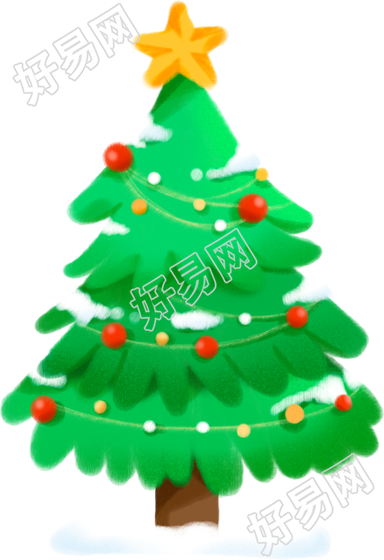 圣诞节插画圣诞树插图素材