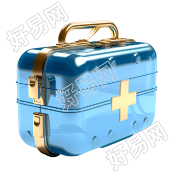 蓝与金的急救箱图标
