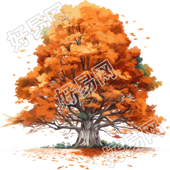秋季明亮插画设计元素