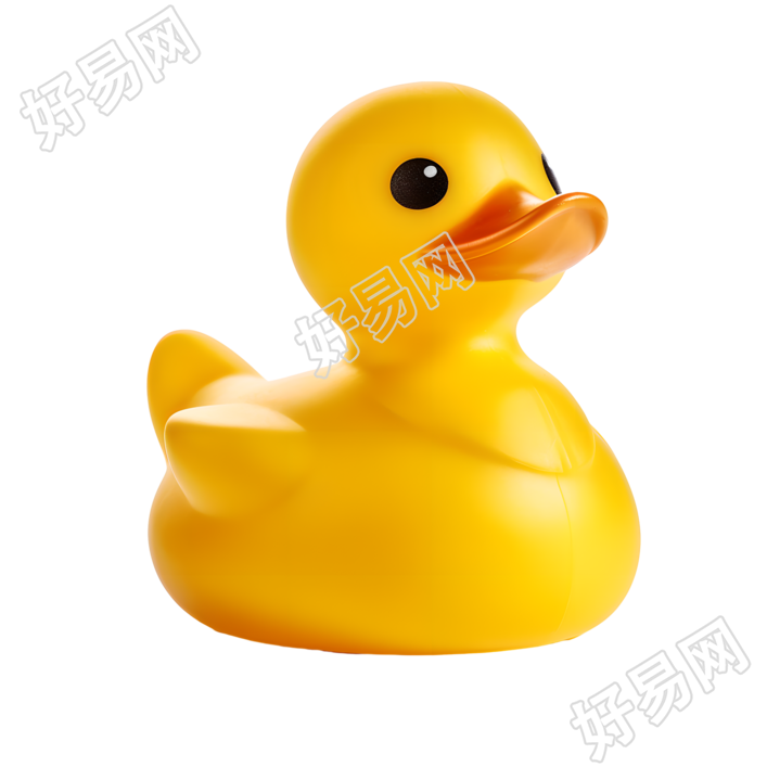 黄色橡皮鸭玩具白底素材