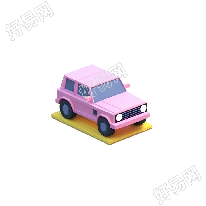可爱迷你玩具风汽车3D图标