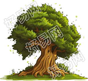 绿色森林插画设计