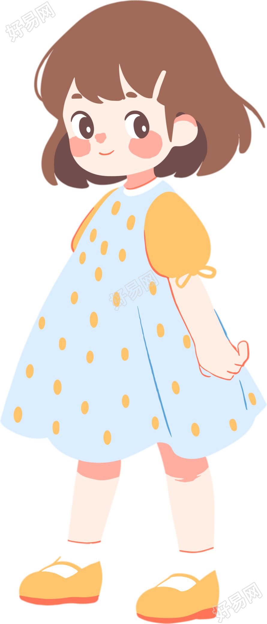 可爱少女图形素材