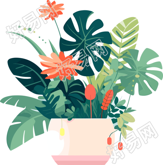 植物收藏风格的插画设计