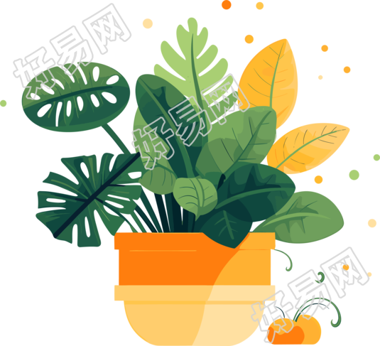 植物收藏风格的平面插图