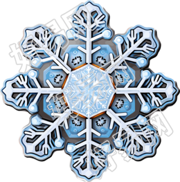 雪花贴纸素材