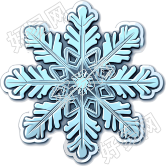 冰雪花贴纸插图