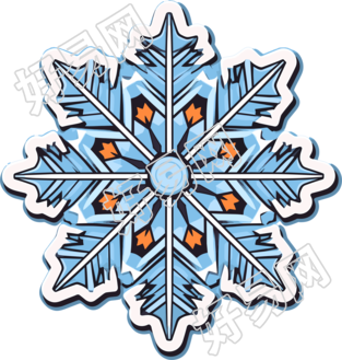 雪花贴纸素材