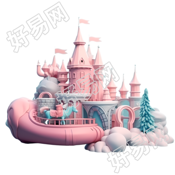 梦幻城堡乐园场景元素