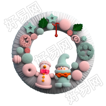 毛毡花环创意素材