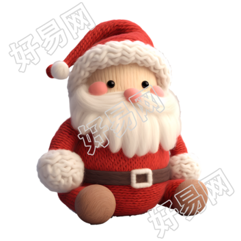手工艺品可爱的毡制圣诞老人