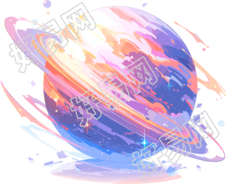太空星球扁平向量插图