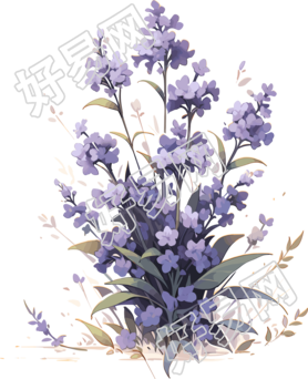 薰衣草水彩画