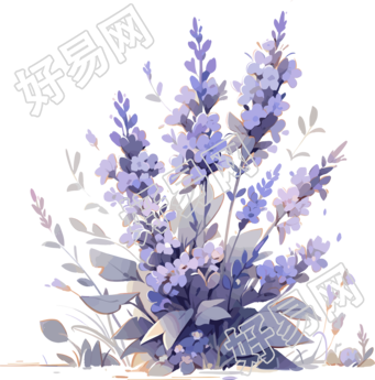 清新高雅的水彩插画设计元素
