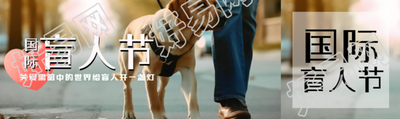 导盲犬实景国际盲人节宣传公众号封面图