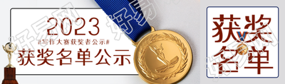 写作大赛获奖名单公示创意实景公众号封面图