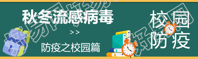 秋冬流感病毒校园防疫知识科普公众号封面图