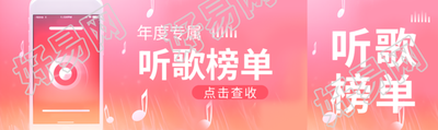 年度专属听歌榜单公众号封面图