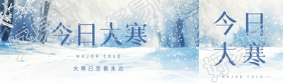 今日大寒雪中森林实景公众号封面图
