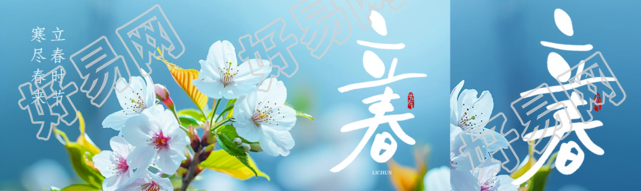立春节气桃花实景公众号封面图